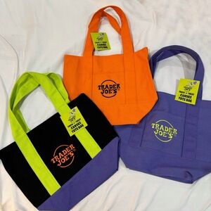 Trader Joe's Halloween Canvas Tote Bags Trio 🎃 3 styles
